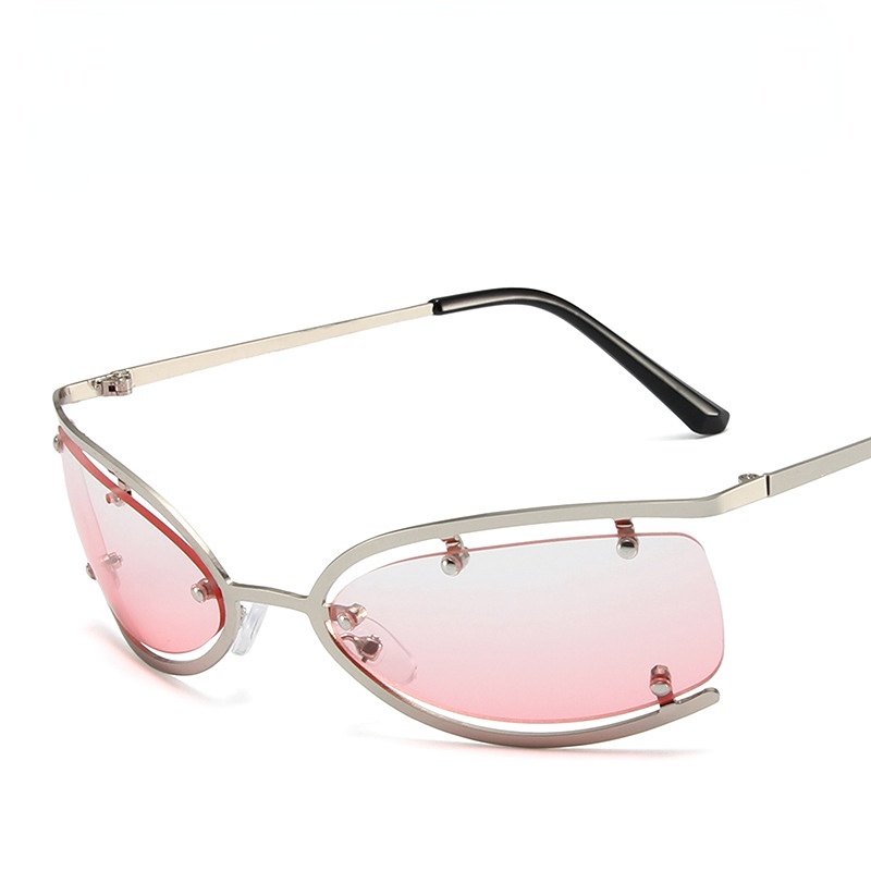 Kính Mát Gọng Vuông Kim Loại Thời Trang Cho Nam Nữ