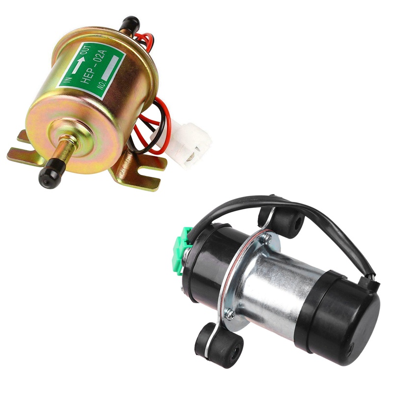 Set 2 Bơm Nhiên Liệu 12V Màu Vàng / Bạc