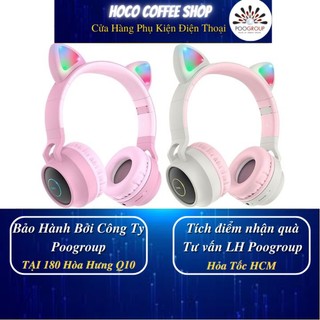 Tai nghe blutooth mèo cao cấp headphone hoco w27 đỉnh cao âm thanh, siêu cute, đáng yêu, âm thanh chất