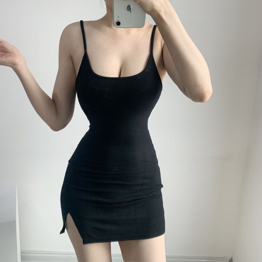 🧡GGLOCAL🧡Mới Đầm Mini Hai Dây Ôm Dáng Không Tay Thời Trang Cho Nữ