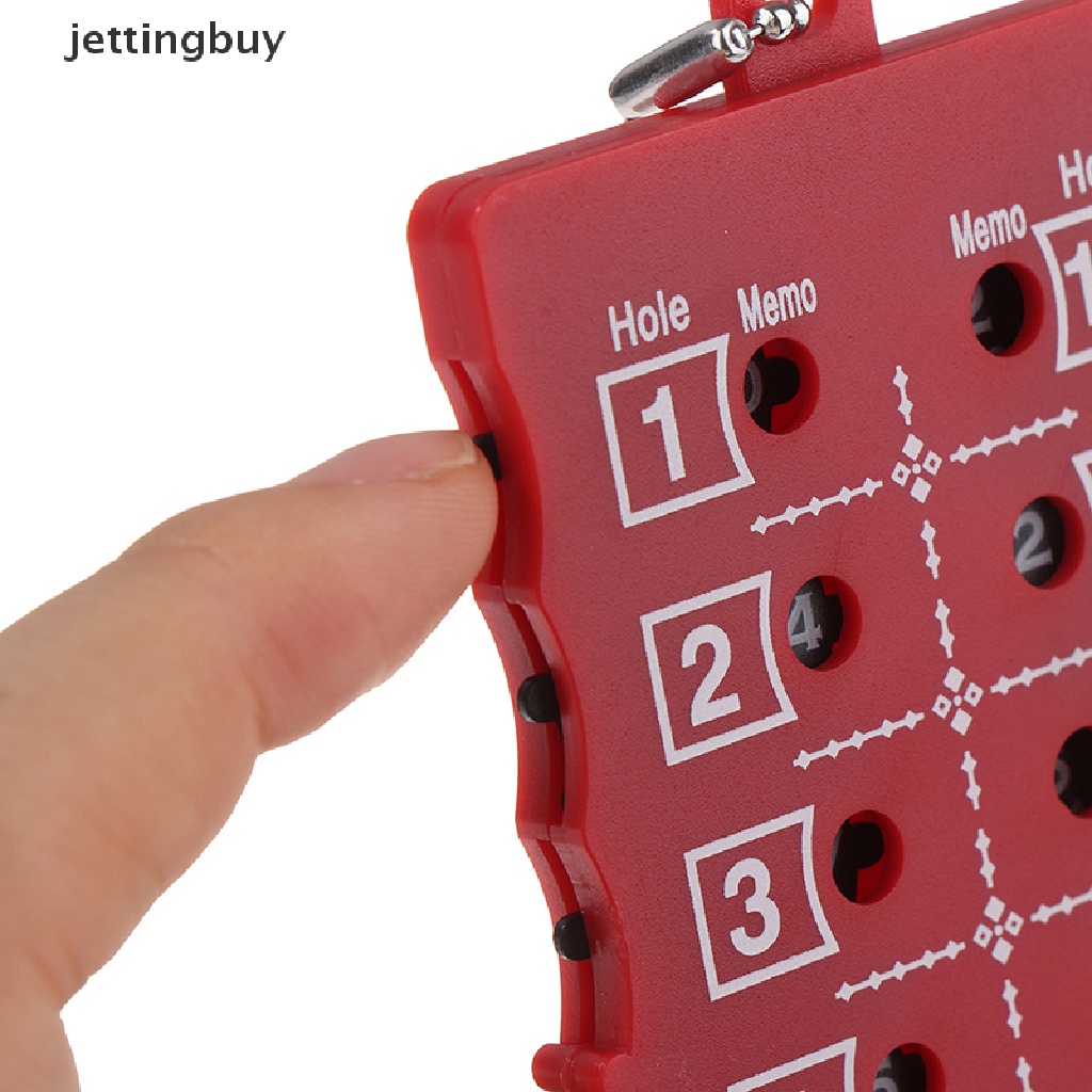 Thẻ đánh golf JETTING Qdddbuy ghi điểm cú đánh chỉ báo kèm móc khóa với 18 lỗ