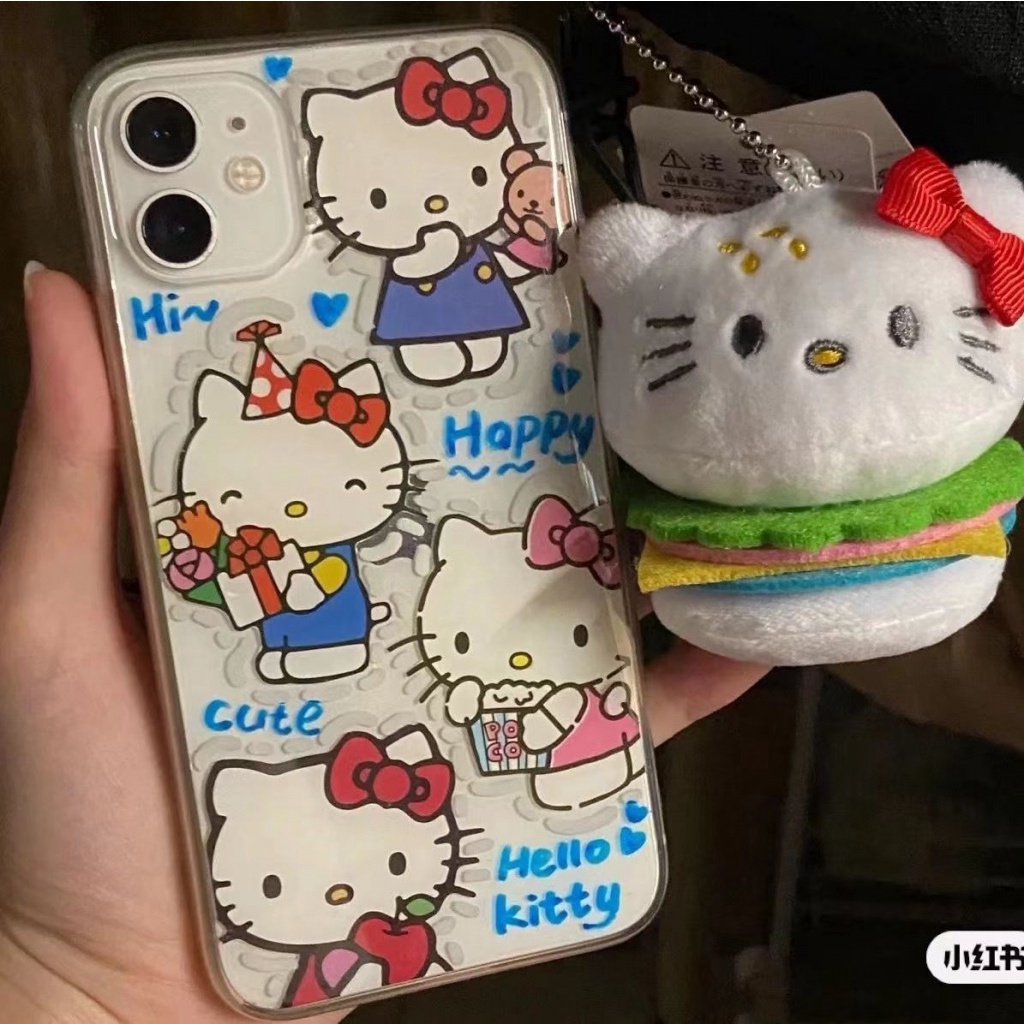 ✅Ốp Điện Thoại Mềm Họa Tiết Bướm / Mèo Bảo Vệ Toàn Diện Cho iPhone 14 13promax 78plus 11 12 XR Xs