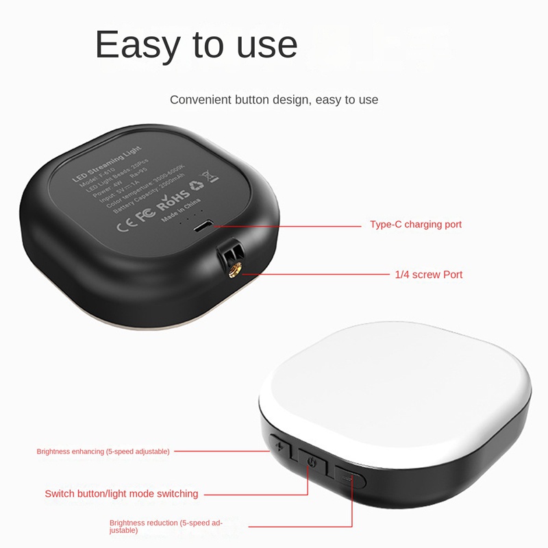 1 Bộ Đèn LED F-610 Hỗ Trợ Quay Video 3000-7200K