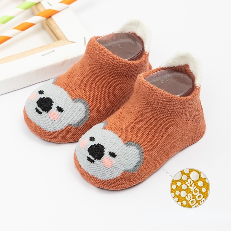 Vớ cotton Chống Trượt Họa Tiết Hoạt Hình Dễ Thương Cho Bé