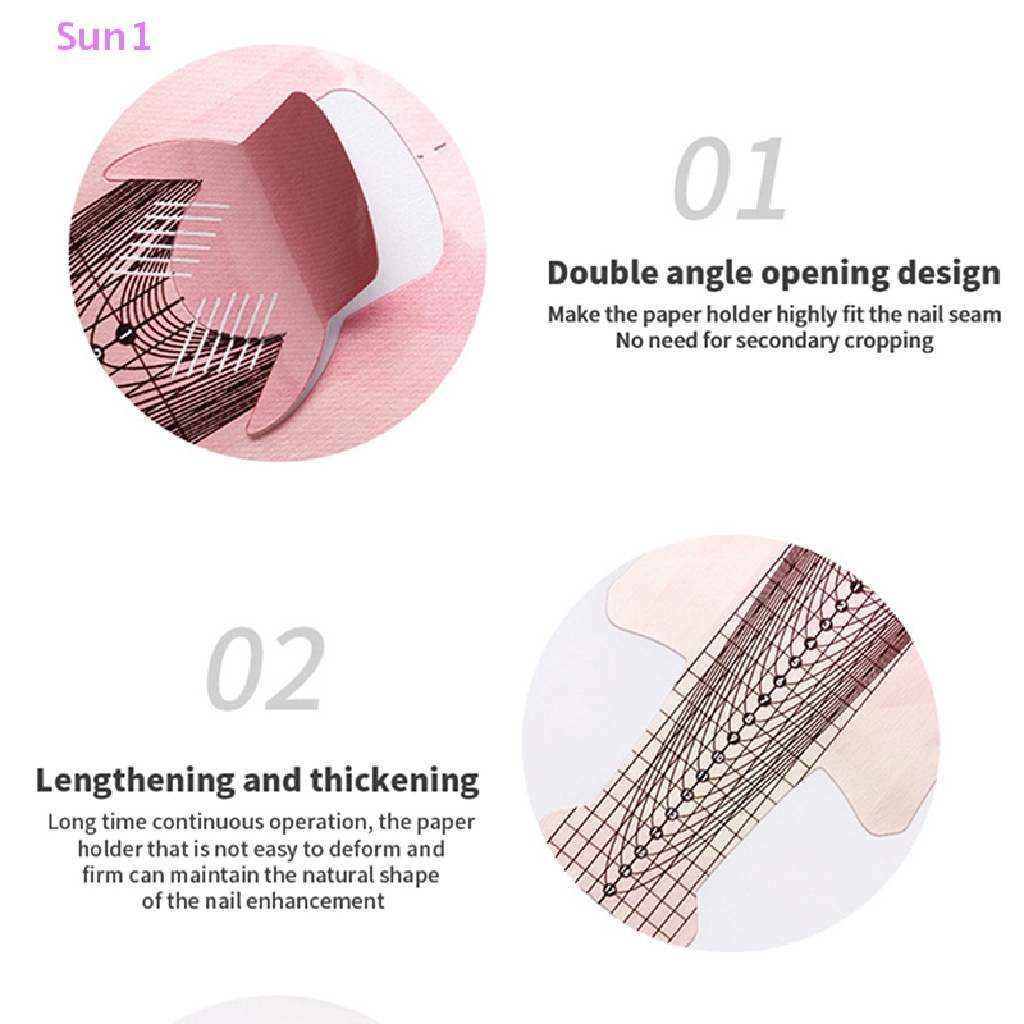 Set 100 / 300 Tờ Giấy Hỗ Trợ Nối Dài Móng Tiện Dụng