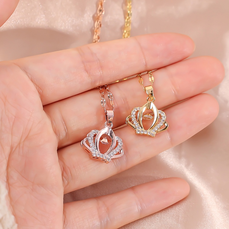 Vòng cổ Hình Vương Miện Đính Đá Zircon Thời Trang Sang Trọng