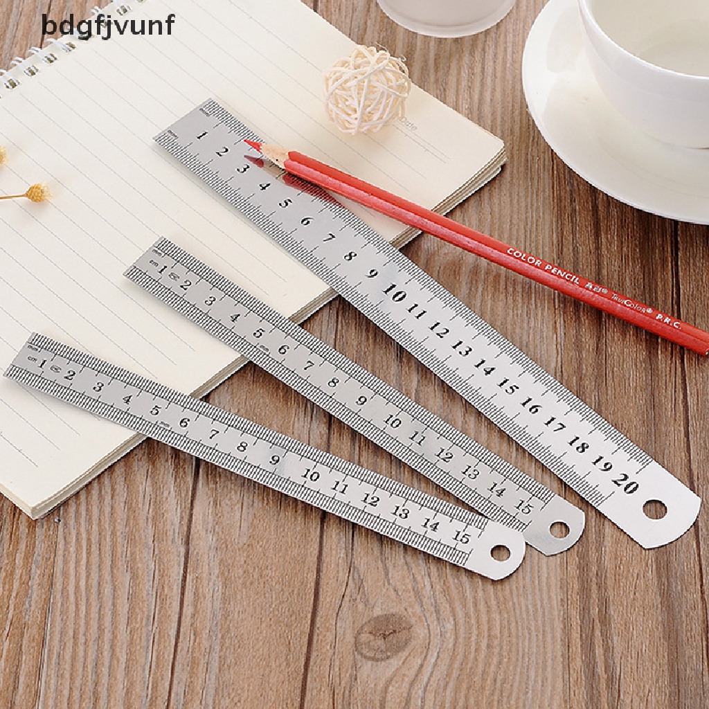 Thước Đo Hai Mặt Bằng Thép Không Gỉ Kích Thước 15-30cm