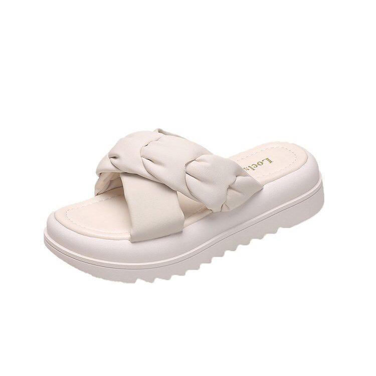 Dép nữ quai chéo Đế xuồng cao 4.5cm, dép thời trang hè mang phong cách Hàn DP34