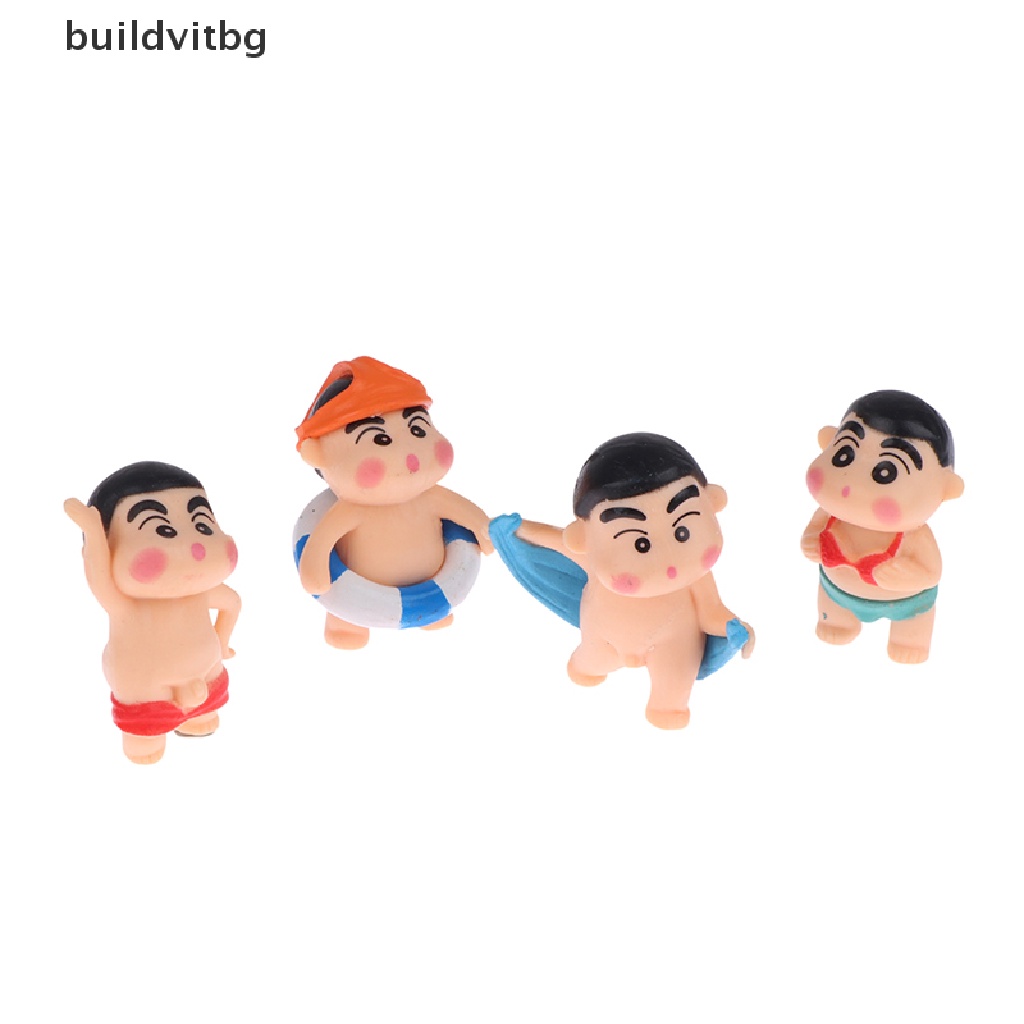 Bộ 4 Đồ trang trí Shin-Chan Dễ Thương Dùng Trang Trí Tiểu Cảnh / Xe Hơi
