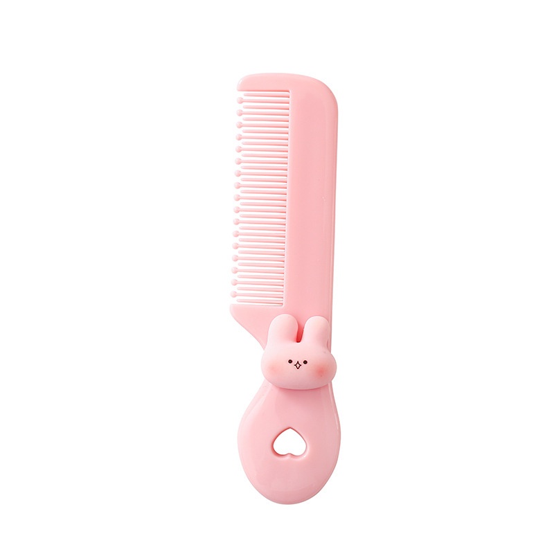 Lược Chải Tóc Mái Tròn Mini Di Động Họa Tiết Hoạt Hình Dễ Thương Cho Bé Gái