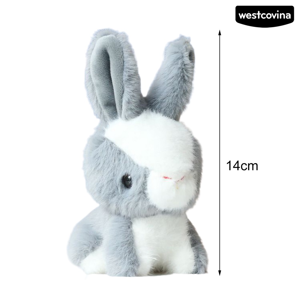 [COD]♋Thú Nhồi Bông Hình Thỏ Mắt 3D 14cm Mềm Mại Trang Trí Nhà Cửa