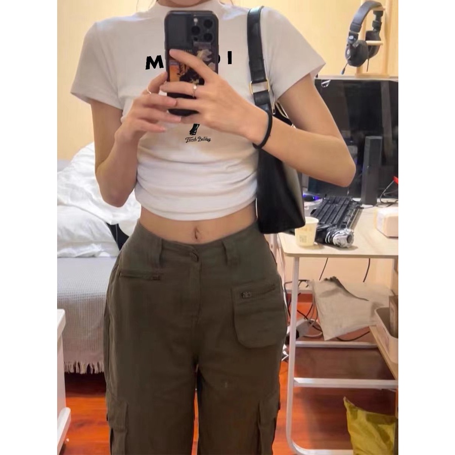 Áo Thun Croptop Tay Ngắn Dáng Ôm Thời Trang Mùa Hè Cho Nữ