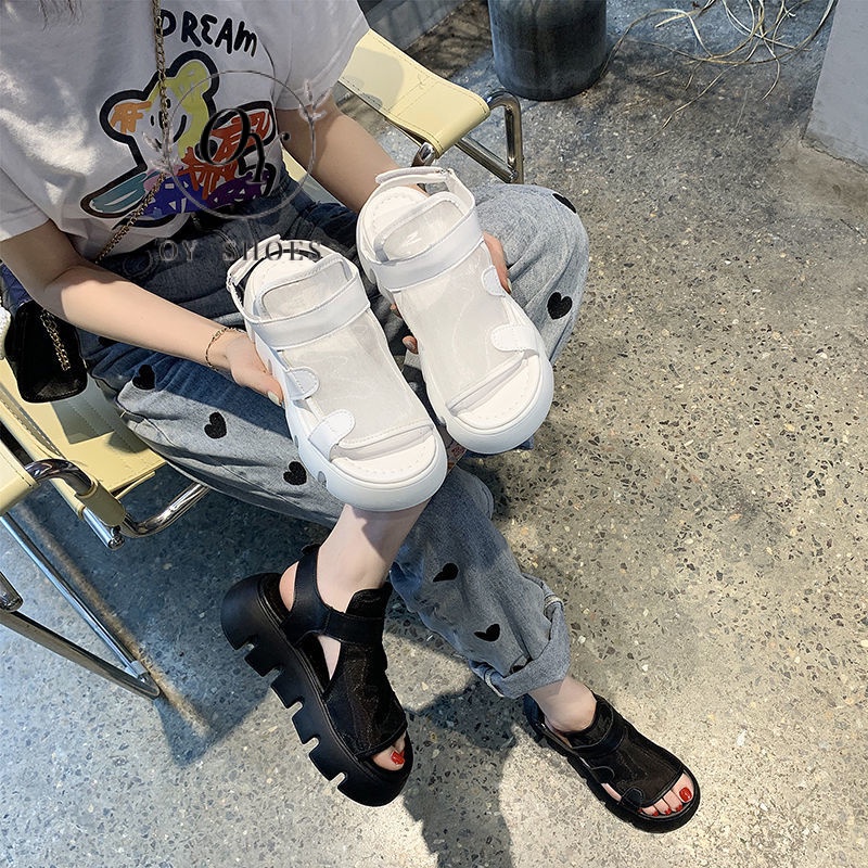 Xăng đan Đế Dày Phối Lưới Phong Cách La Mã Thời   2023