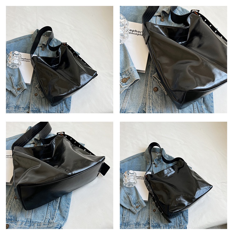 Túi Xách Đeo Vai / Kẹp Nách Chất Liệu Da Sáp Dầu Phong Cách Thời Trang Retro 2023