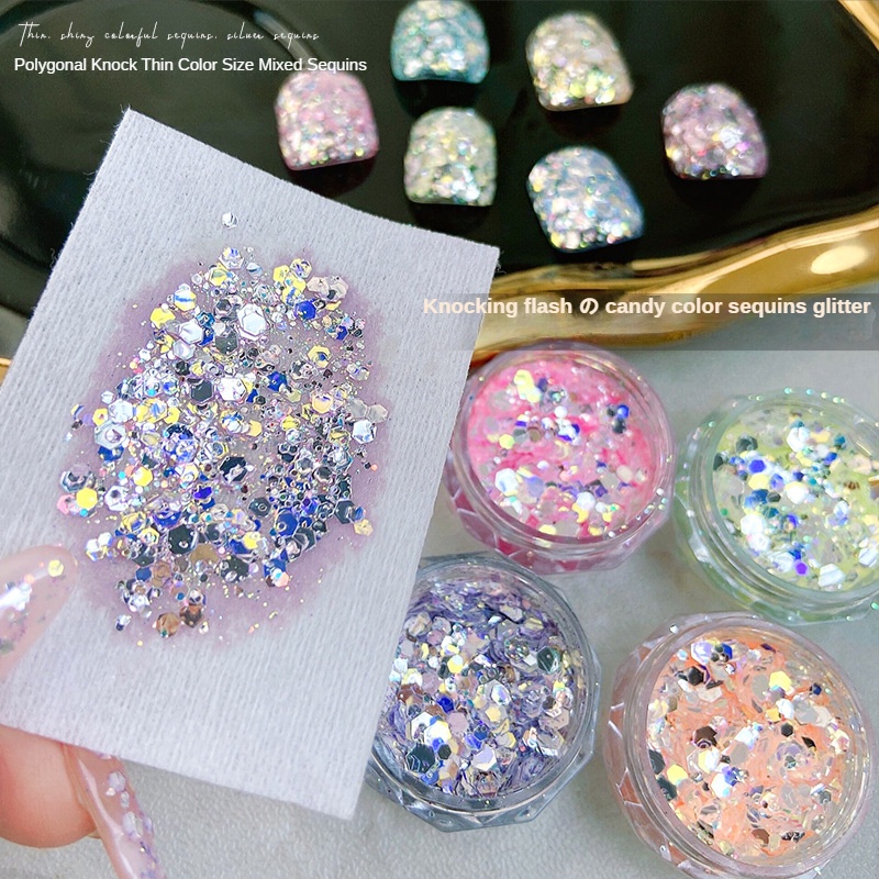 Kẹo Lấp Lánh Đá Sapphire Sao Băng / Trang Trí Móng Lấp Lánh Phong Cách Hàn Quốc / Đồ Trang Sức Học Sinh Cổ Tích