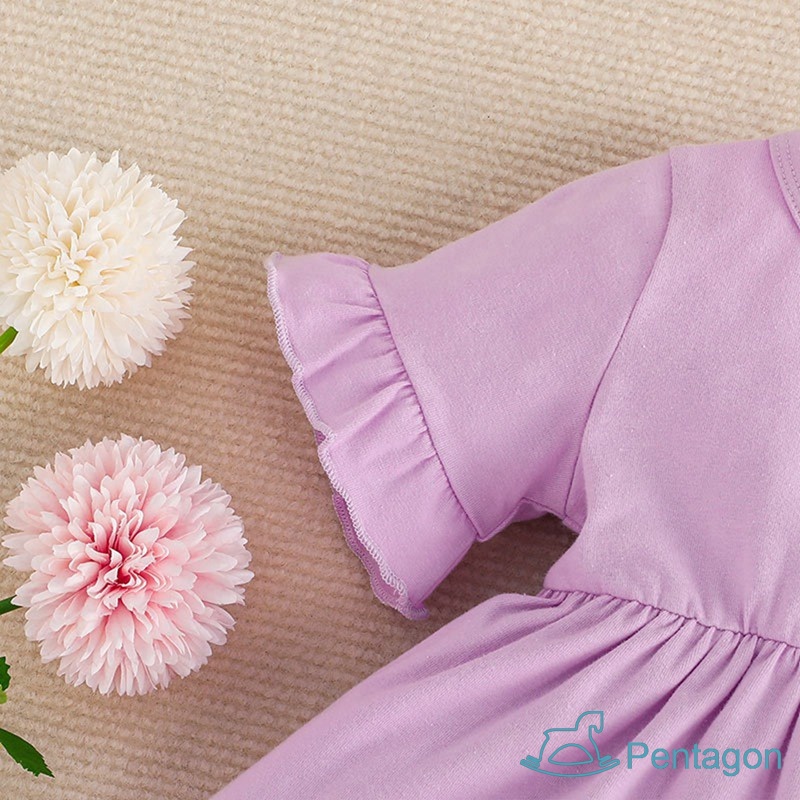 Set Đồ Mùa Hè 2 Món Gồm Áo Trơn Màu Và Quần Ống Loe Cho Bé Gái