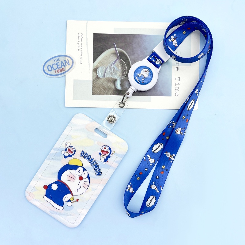 Ví Đựng Thẻ ID Hình Mèo Máy Tinkerbell Doraemon Dễ Thương Có Thể Thu Gọn