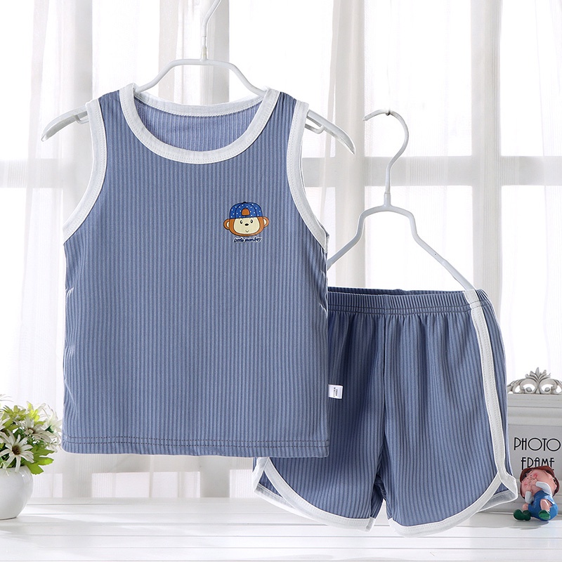 Bộ quần áo AMILA vải lụa lạnh nhanh khô thời trang mùa hè cho bé