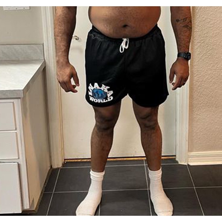 Quần Short Thể Thao Phối Lưới Thoáng Khí Phong Cách Thời Trang Đường Phố Mỹ