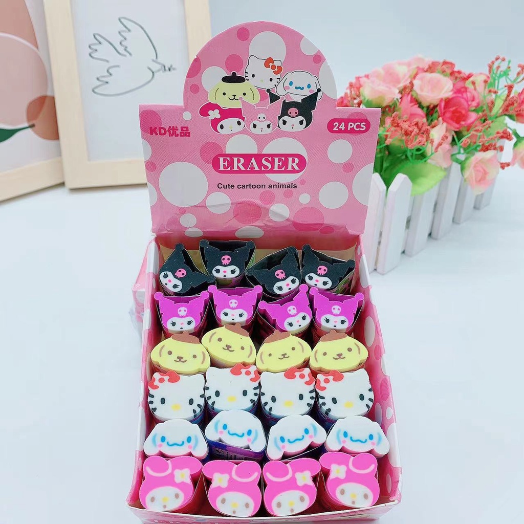 Sanrio Cục tẩy Gôm Tẩy Hình Gia Đình Chó Tai To Kurumi Dễ Thương