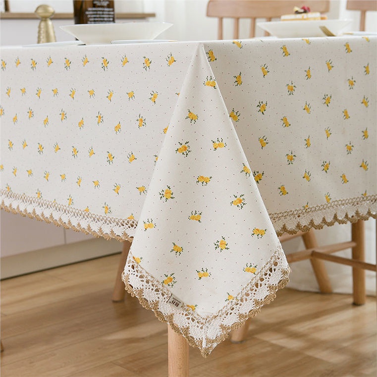 Khăn Trải Bàn Phối Ren Phong Cách Hàn Quốc