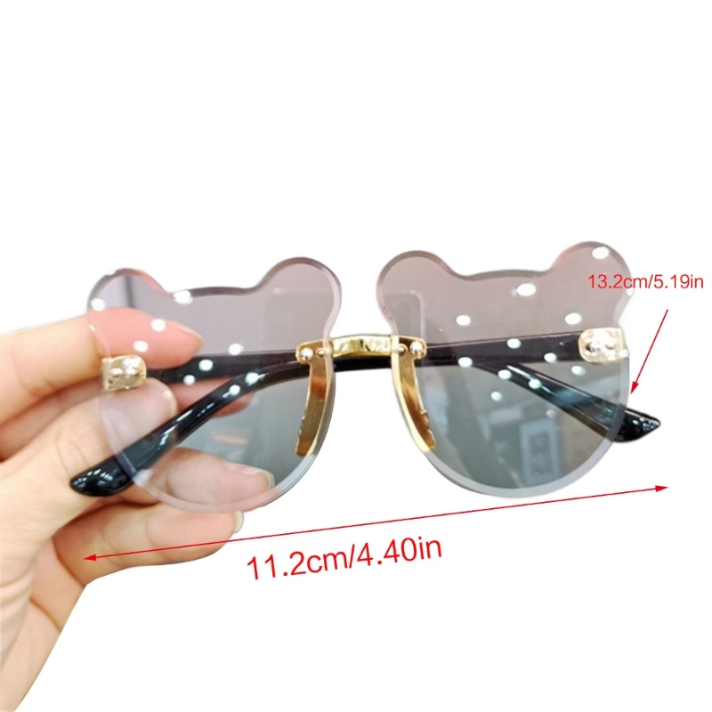 Kính Mát Hình Gấu Hoạt Hình Phong Cách Hip Hop Cổ Điển