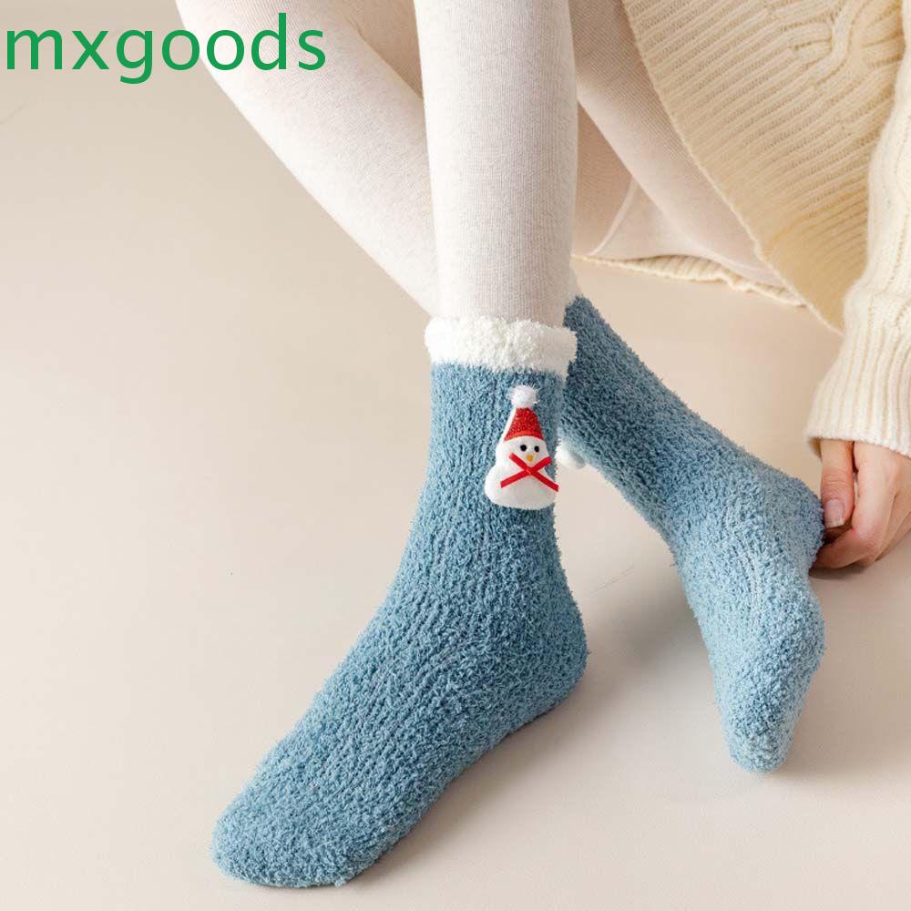 Vớ phối vải lông cừu san hô thiết kế kiểu dáng phong cách giáng sinh với nhiều màu sắc tùy chọn dễ thương