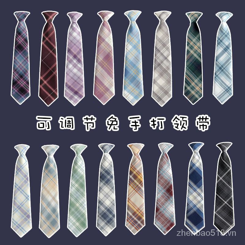 Cà Vạt Đồng Phục Học Sinh Nhật Bản jk Cà Vạt Áo Sơ Mi Đồng Phục Học Sinh Nam Tay Dài Kẻ Sọc Caro Kiểu Preppy Nhỏ Nhắn Cho Nam [Mặc Hàng Ngày]