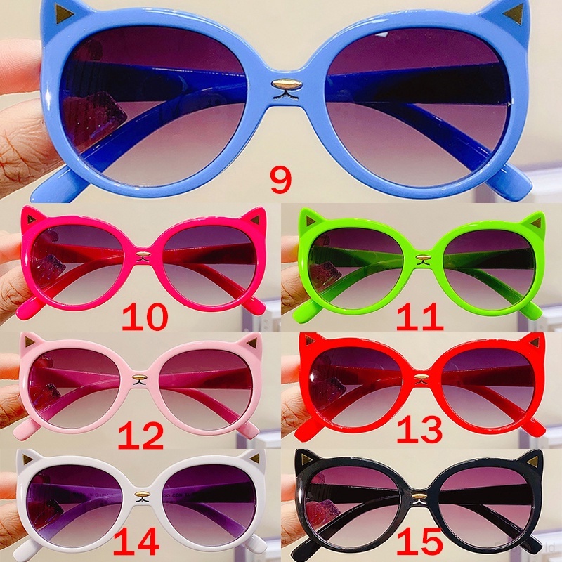 Kính Mát Gọng Tai Mèo Hoạt Hình Đáng Yêu Cho Bé