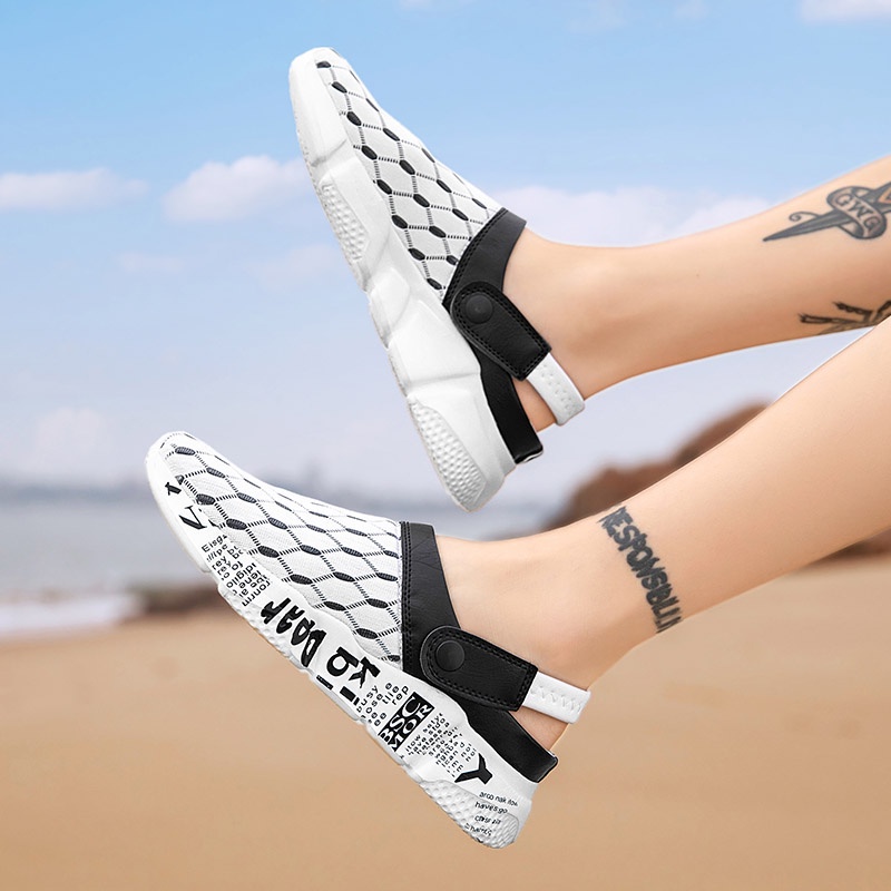 Giày Lười Hở Ngón Thời Trang Mùa Hè Hàn Quốc 2023 Cho Nam