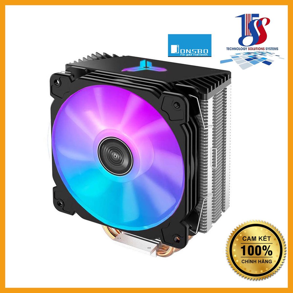 Quạt tản nhiệt khí CR -1000 Jonsbo RGB Black tháp đơn 4 ống và 1 quạt tản nhiệt tháo rời - Bảo hành 3 tháng