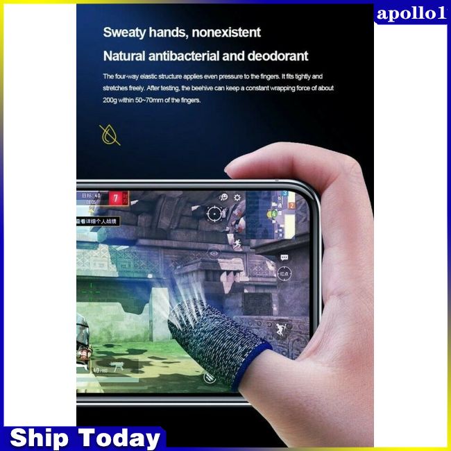 1 Cặp Băng Đeo Ngón Tay Siêu Mỏng Thoáng Khí Hỗ Trợ Chơi Game Pubg Mobile