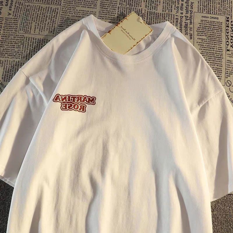 Áo Thun 100% Cotton Tay Ngắn Dáng Rộng In Hình Lá Bài Poker Thời Trang Cho Cặp Đô