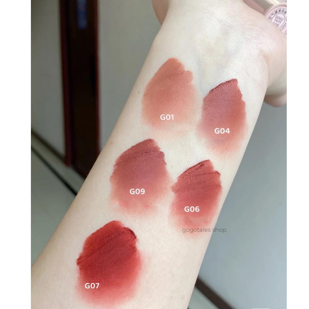 Son kem lì GOGO TALES RAPT Air Misty Lip Glaze GT464 chất bùn siêu mịn môi lên màu chuẩn mỏng nhẹ mlbb gogotales