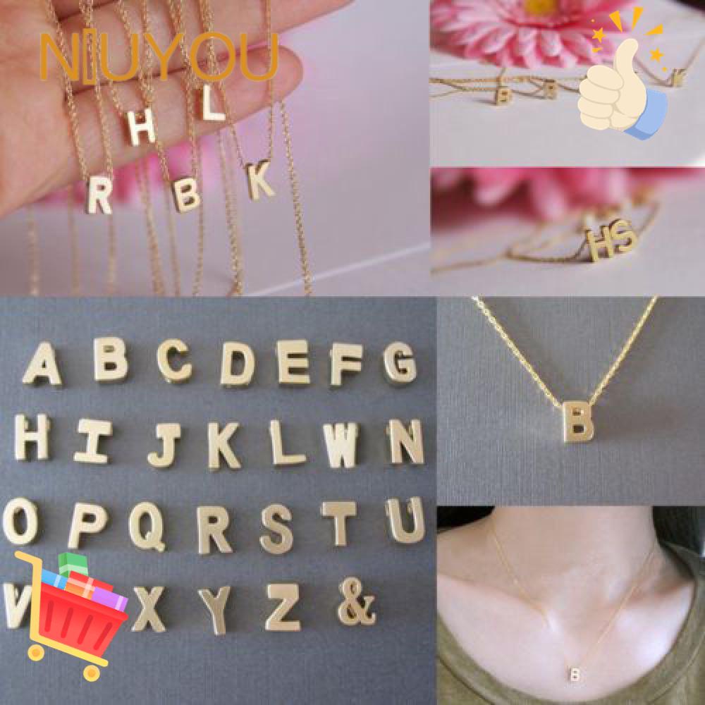 Vòng cổ 26 Chữ Cái Thời Trang Dành Cho Nam Và Nữ|Bảng Tên Chữ Cái Mạ Điện