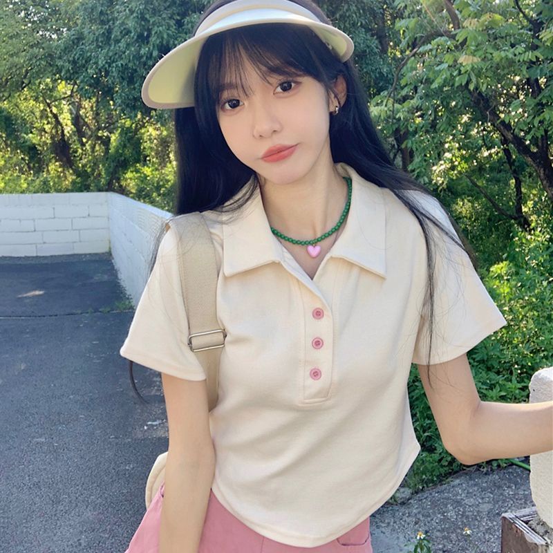 Áo Thun polo Ngắn Tay Thời Trang Mùa Hè 2023 Cho Nữ