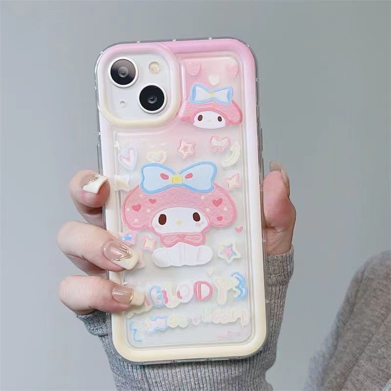 ✅Ốp Điện Thoại Mềm Họa Tiết Graffiti Màu Vàng Hồng Cho iPhone 14Promax xs 13 14Pro xr 18