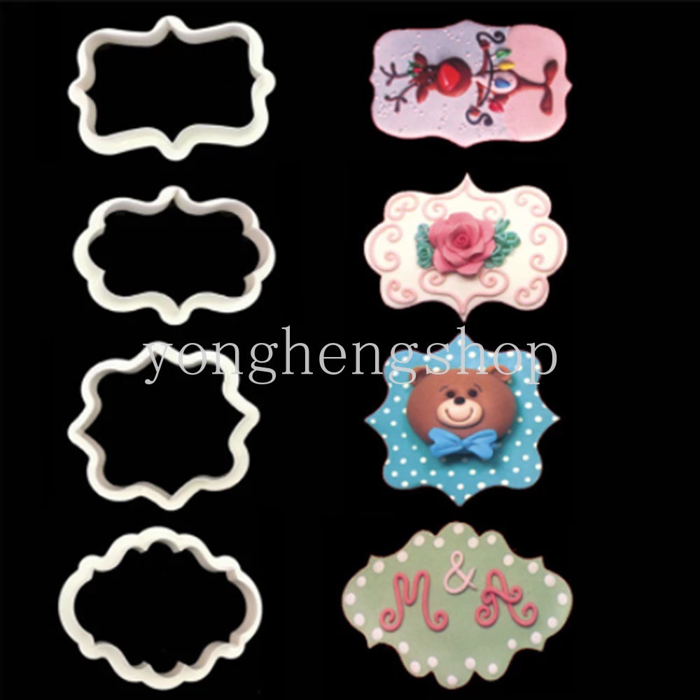 Set 4 Khuôn Làm Bánh Quy / Kẹo Mềm / Sô Cô La Kiểu Dáng Cổ Điển