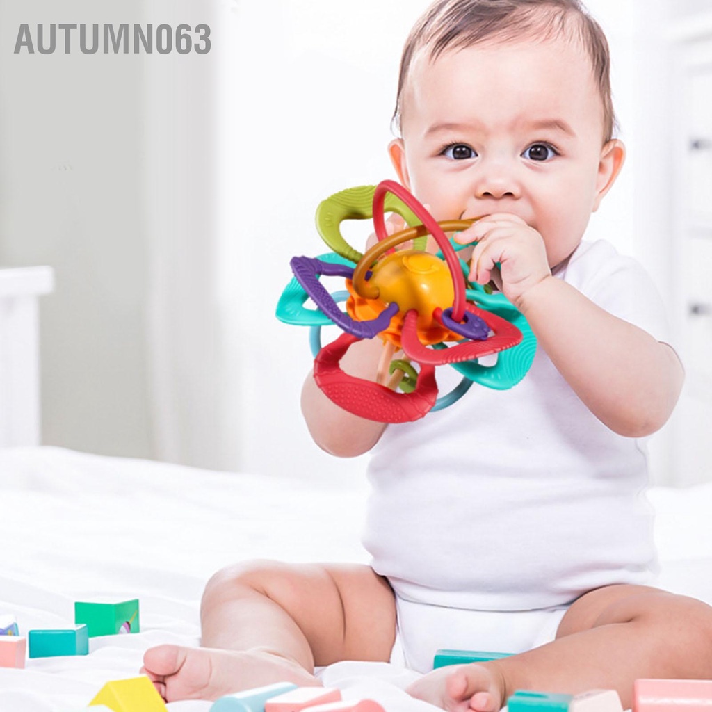 Đồ Chơi Lục Lạc Nhiều Màu Sắc An Toàn Cho Bé Mọc Răng