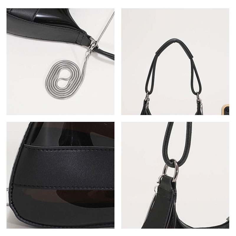 MISCHA Túi Xách Da Bóng Màu Trơn Thời Trang Cho Nữ