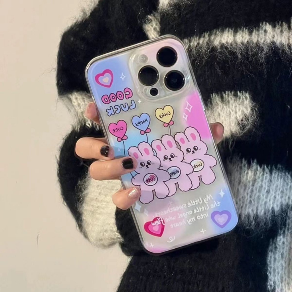 ✅Ốp Điện Thoại Mềm In Hình Chú Thỏ Dễ Thương Cho iPhone 14 / 13promax 12 / 11pro xr / xs 7 / 8p / 11