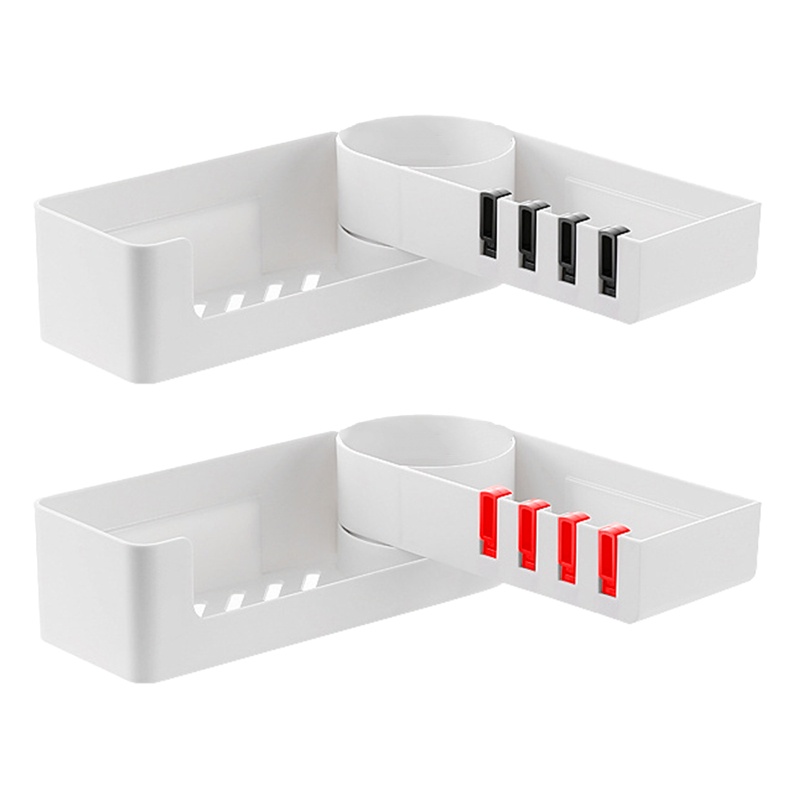 Giá Đỡ Dầu Gội Gắn Góc Tường Tiện Dụng Cho Phòng Tắm / Nhà Bếp