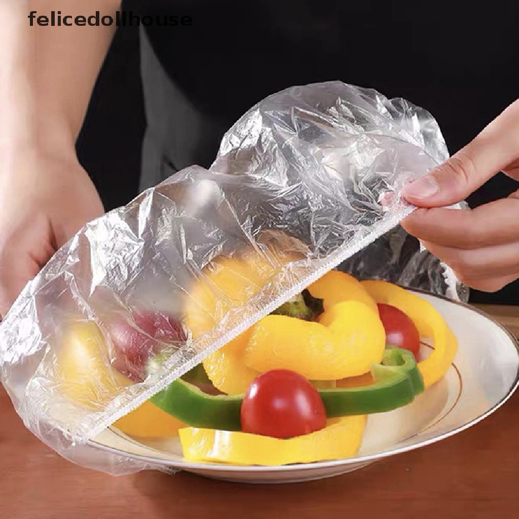 Set 100 Túi Nhựa Bọc Thực Phẩm Tươi Mới Dùng Một Lần Cho Nhà Bếp