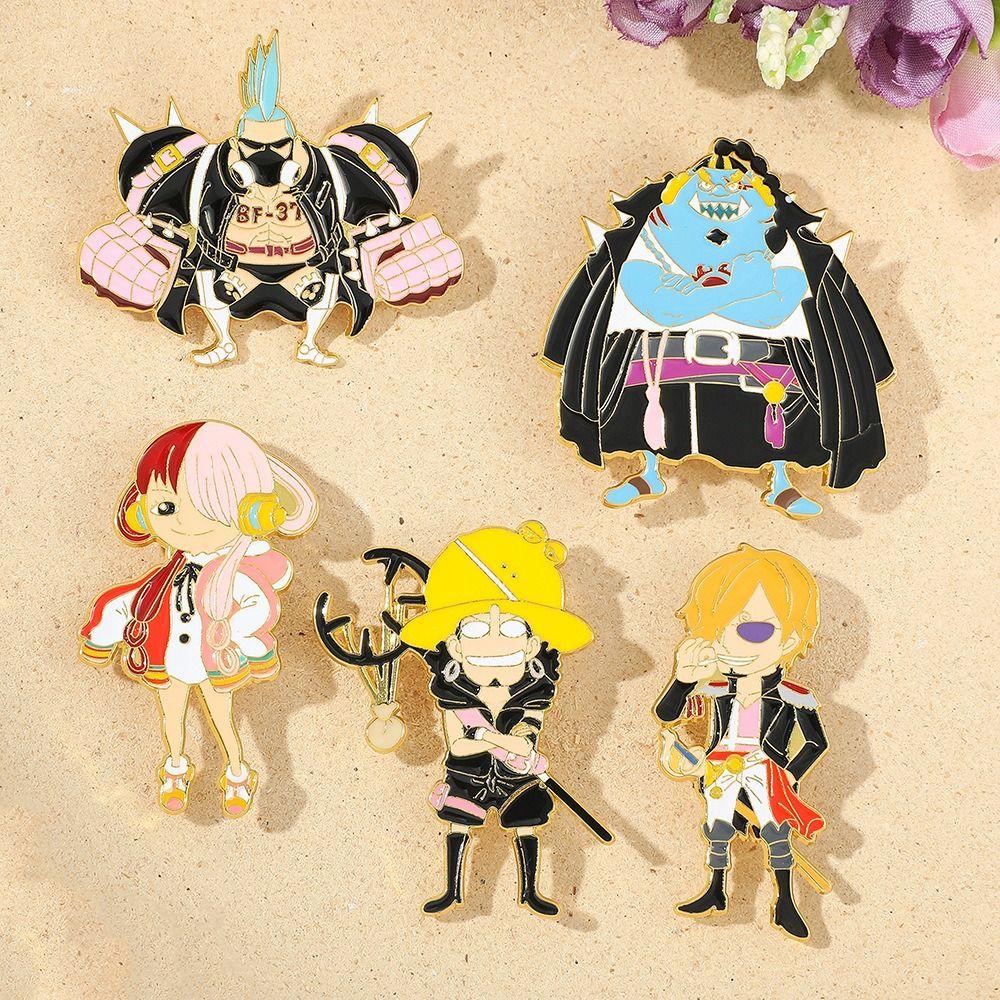 Fallforbeauty Ghim Cài Áo Hợp Kim Sơn Hình Anime Luffy Cá Tính Dùng Làm Quà Tặng Hàng