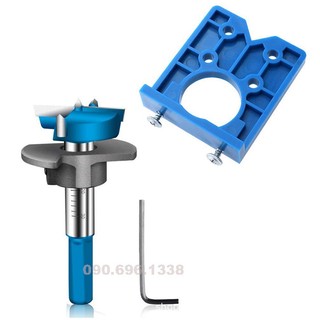 Cữ khoan bản lề bật mũi khoan khoét gỗ 35mm dụng cụ lắp bản lề tủ bếp cửa giảm chấn
