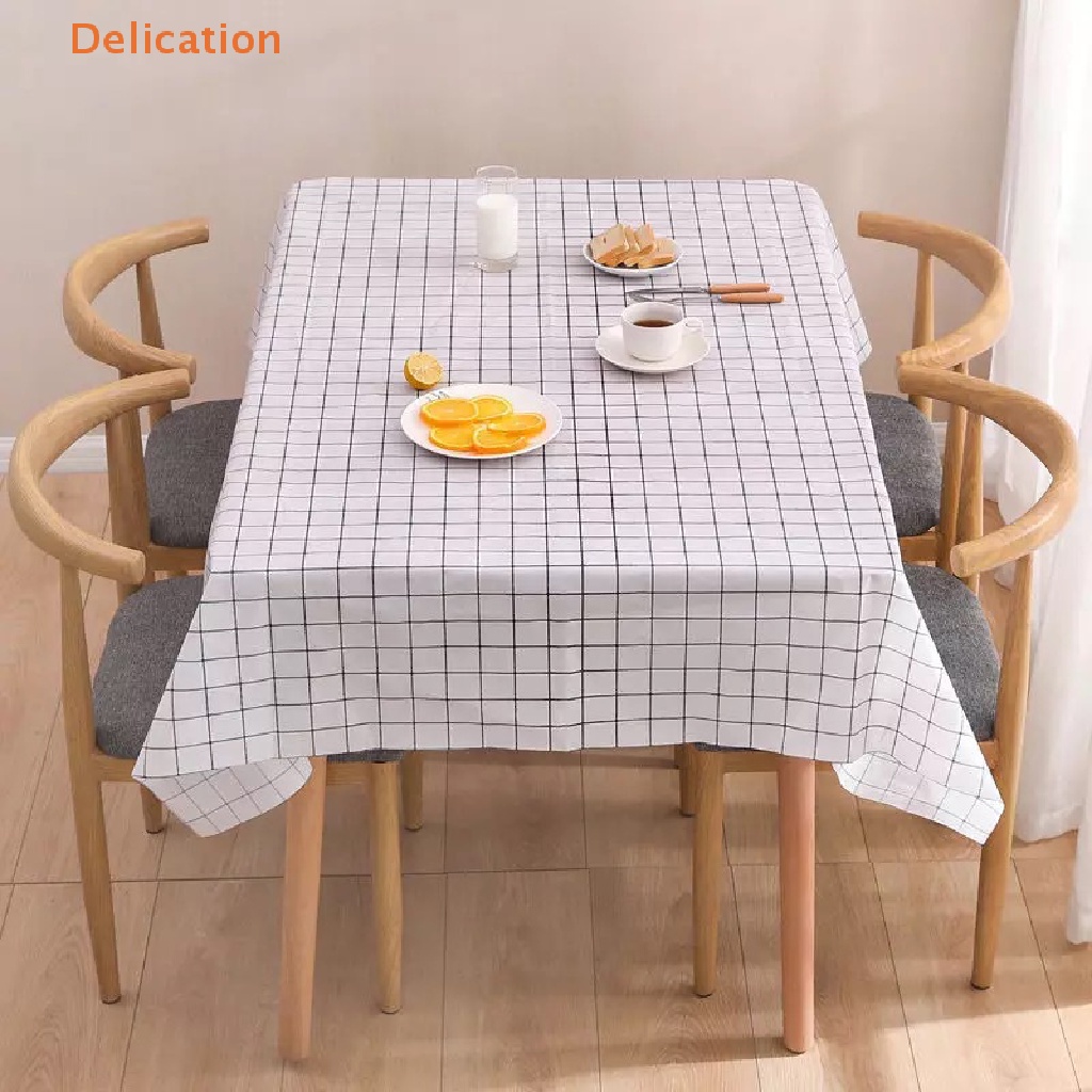 Khăn trải bàn ELEBUY hình chữ nhật lưới PEVA không thấm nước chống thấm dầu chống rò rỉ cho nhà bếp