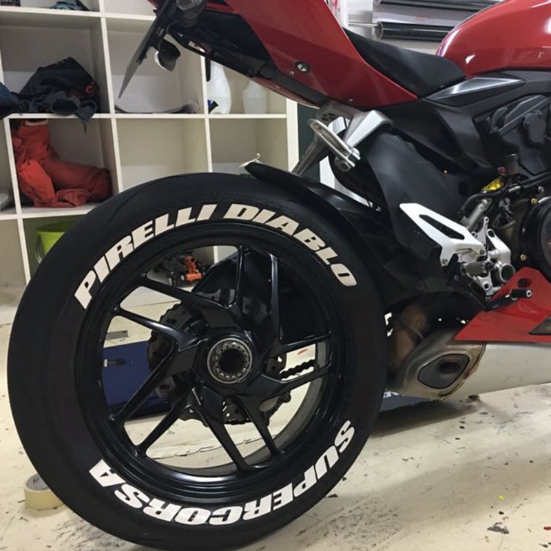 Sticker Chữ O-Z 0-9 20mm Màu Trắng Chất Liệu Da Dán Vành Bánh Xe Đạp / Mô Tô