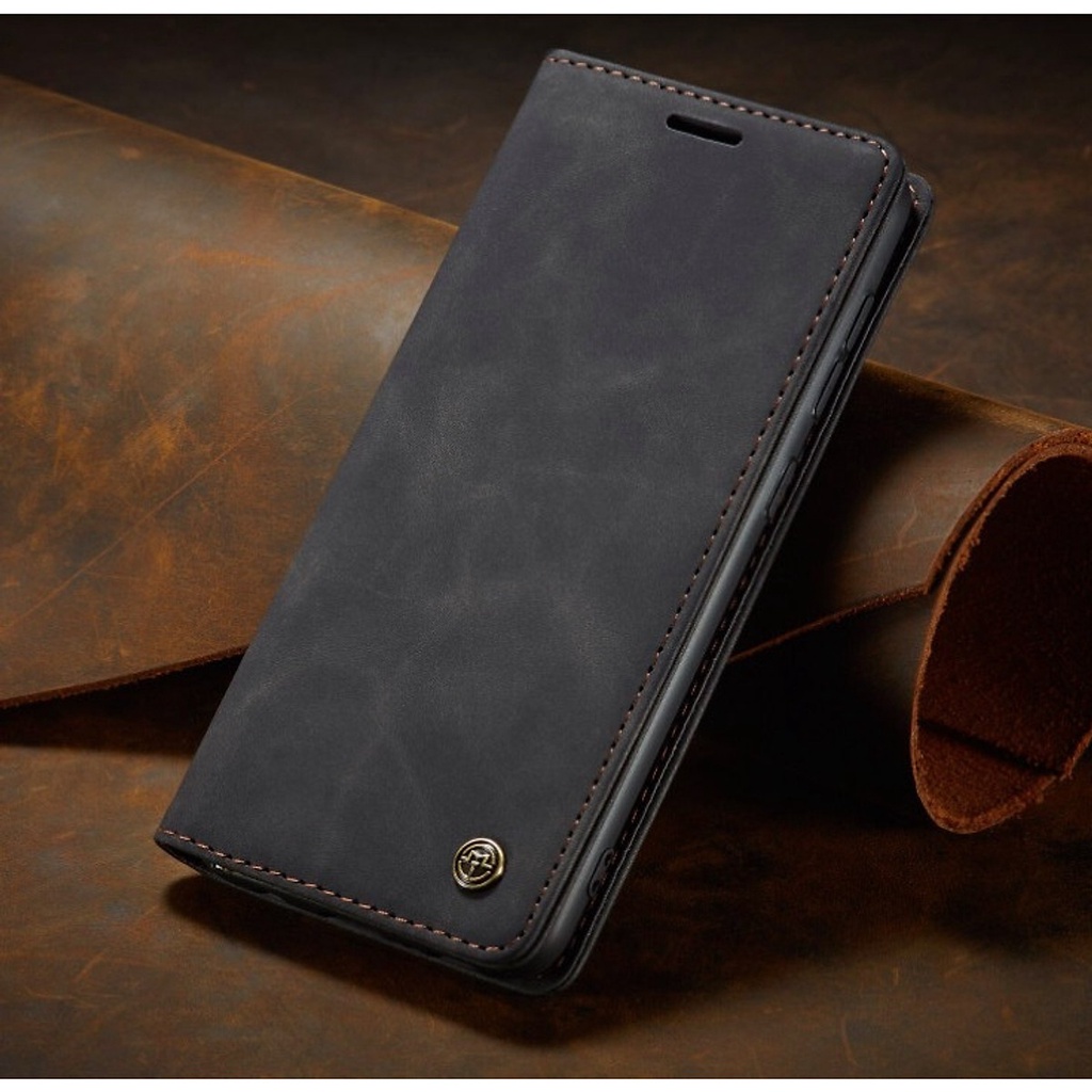 Ốp hai mặt da bò thật dạng ví chính hãng Caseme dành cho SS Note 10