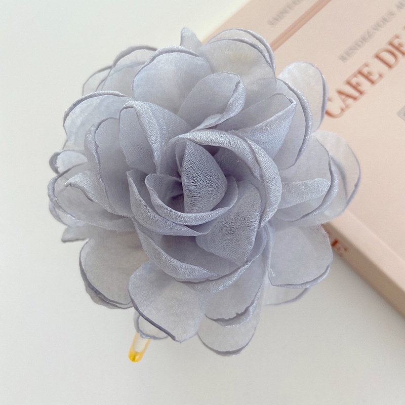 Trâm Cài Tóc Hoa Trà Handmade Màu Trơn Thanh Lịch Phổ Biến Mới