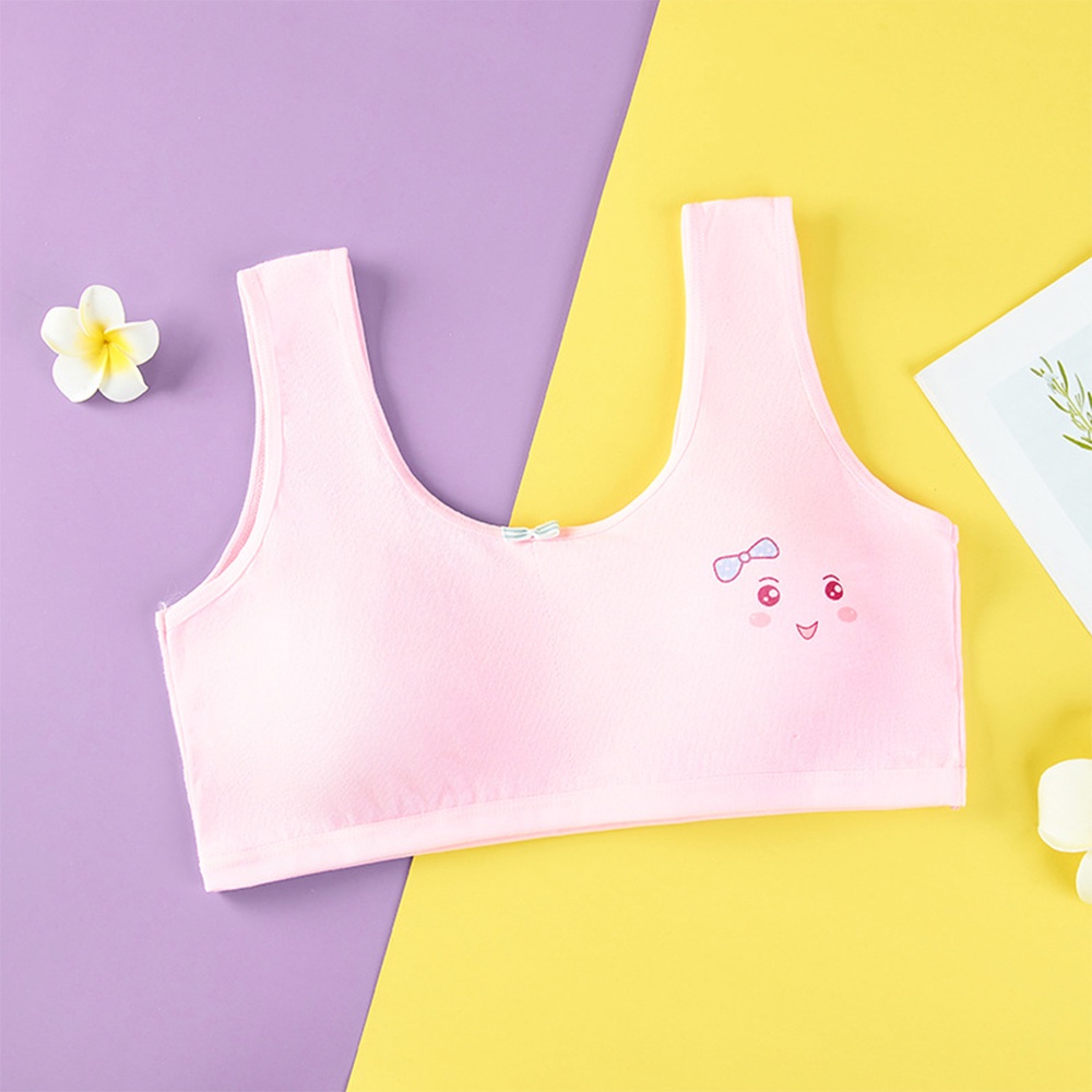 Áo lót BEAR LEADER cotton họa tiết mặt gấu dễ thương thời trang mùa hè 2023 cho bé gái